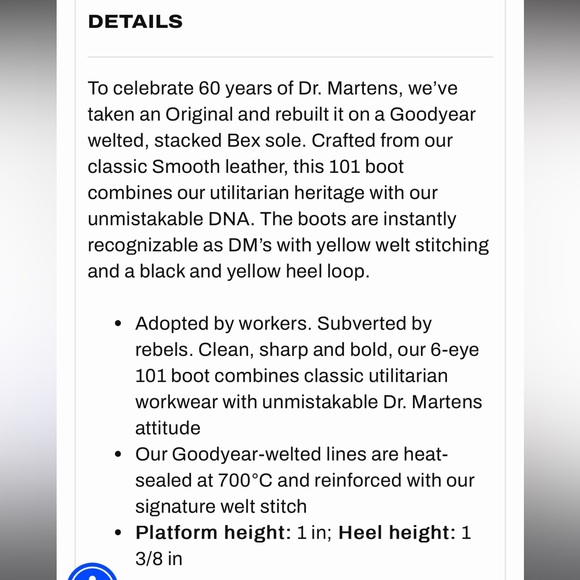 Dr Martens 101 Smooth Leather Ankle Boots - Picture 11 of 11